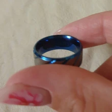 Anillo de boda de color dorado esmerilado para mujer y hombre, sortija de acero inoxidable 316L, 8mm, azul sarga, titanio cepillado