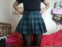 Plaid Skirt Pleated Harajuku School-Girl High-Waist Korean Plus-Size Women Zipper Sexy