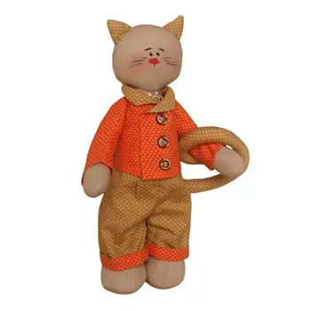 

C002 set for making textile toy 27 cm 'cat'story' (vanilla)