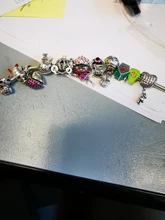 Noria de pata de corazón para mujer, corona O abalorio brillante de copo de nieve transparente, compatible con pulsera Pandora Original, joyería de plata 925