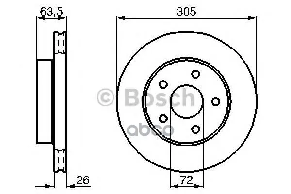 Тормозной Диск 0986478772 Bosch арт. 0986478772