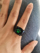 Anillos de gato negro de Anime para niños y niñas, joyería para disfraz, fiesta, regalo, estampado verde, esmalte, Pata de Gato