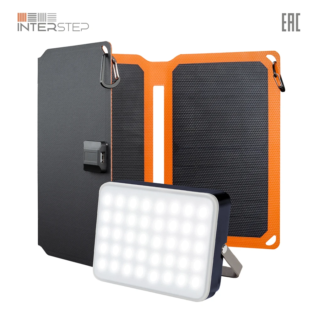 Внешний аккумулятор INTERSTEP PB24LED 24000мАч фонарь 660Лм+ со