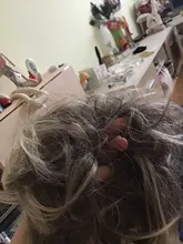 S-noilite-Peluca de cabello sintético para mujer, postizo de encaje suave, moño desordenado, banda elástica para el pelo, 85g