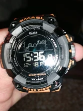 SMAEL-Reloj deportivo de muñeca digital led para hombre, cronógrafo estilo militar del ejército resistente al agua, con cronómetro, masculino, 1802