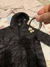 90% Ultra-luz de talla grande fino algodón Down chaqueta 2019 mujeres Otoño Invierno corto con capucha cálido blanco plumón de pato ropa mujer