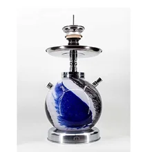 NOUR роскошный светодиодный светильник Настольный кальян со стеклянными шариками с нержавеющим накрученным корпусом и чашей для кальяна H: 2" Nargile Shisha