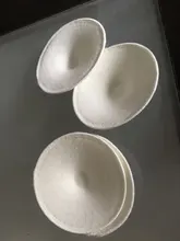 4 Uds. Blanco nuevo, almohadillas de bambú para lactancia, lavables, impermeables, almohadillas de pechos reutilizables