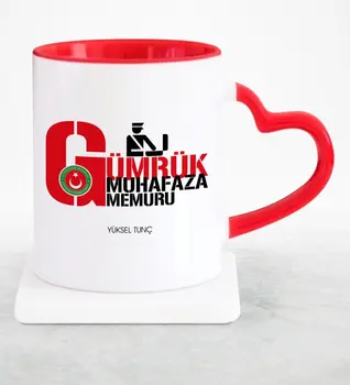 

Personalized Professional, Customs Officer Red Heart Mug Cup