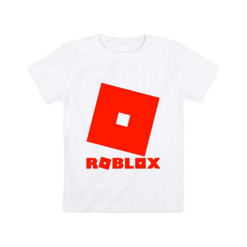 Logotipo roblox de algodão para camiseta infantil - AliExpress