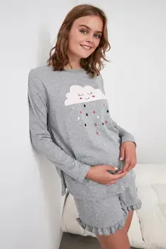 

Trendyol Printed Knitted Pajamas Set THMAW21PT0081