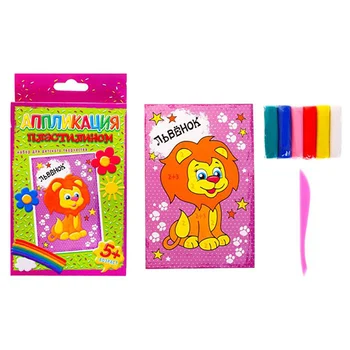 

877493 application with plasticine 'львенок', 6 colors of Plasticine for 7 GR