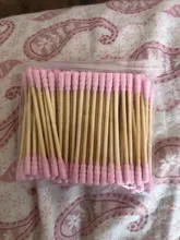 Wood Makeup Cotton-Swabs Ears Cleaning Women Nose Disposable Double-Head 100pcs/Bag