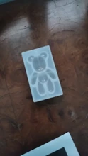Moldes UV de silicona con forma de oso para joyería, moldes de resina para joyería, DIY, llavero, juguetes para niños