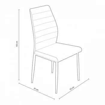 

Pack of 4 chairs Sigma for Salon or Kitchen various colors to choose.