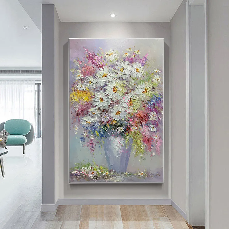 PROD 1005002985481844 Flower Decoration Painting Modern Color Poster
Home Living Room Porch Background Wall Pendant
