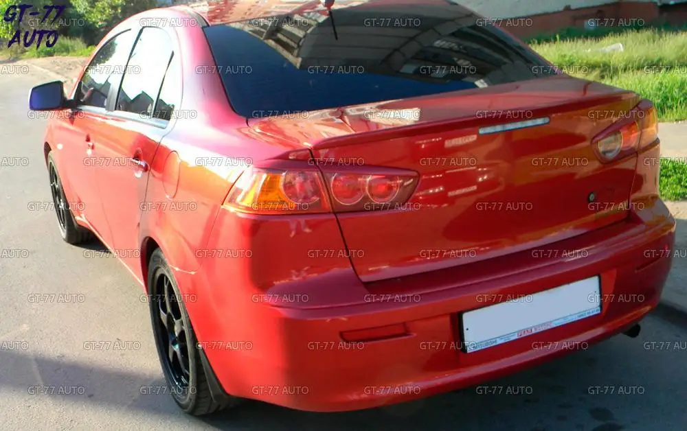 Спойлер на крышку багажника для Mitsubishi Lancer X 2007- губная сабля внешний материал ABS пластик Стайлинг тюнинговая накладка