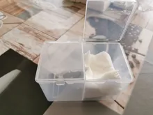 Microblade de doble-capa de malla transparente hoja de algodón caja de almacenamiento de algodón de maquillaje caja de almohadilla algodón de maquillaje recipiente para bastoncillos tatuaje Accesorios