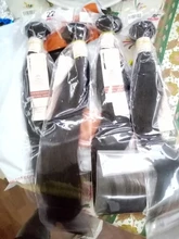 Mydiva 8-34 36 38 40 pulgadas, mechones de pelo brasileño ondulado cabello humano liso 100% 3/4 mechones extensiones de cabello Remy de Color Natural