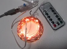 String-Light Timing-Battery Christmas-Decoration Remote-Control Festive Party Copper