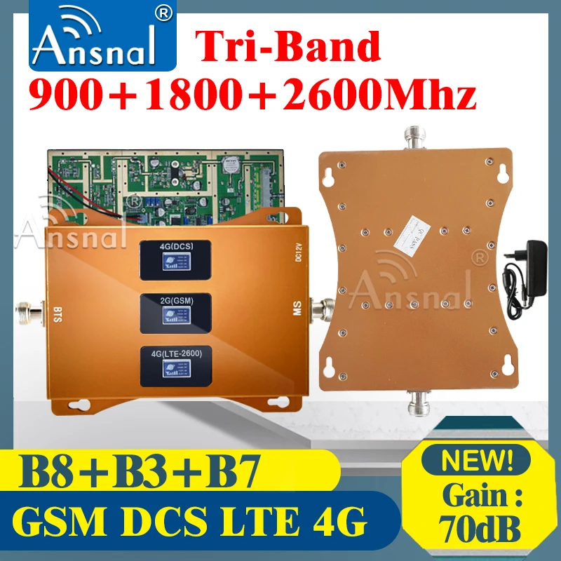 4G CellPhone Repeater 900/1800/2600mHZ Tri-Band