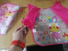 Bebé Baberos para niño impermeable manga larga Mickey Minnie Baberos de niña niños eructo tela de alimentación Babero con bolsillo niño delantal
