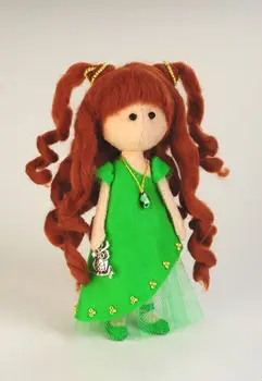 

Пф-1204 set for making textile toys from felt 'Forest fey', 17 cm, 'перловка'
