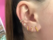 Canner-pendientes tipo botón de plata fina para mujer, 1 Uds., hélice, corazón, estrella, Luna, Piercing, joyería fina, cartílago W5, 925