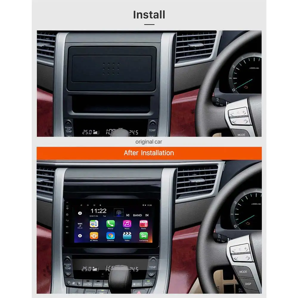 Lionet gps навигация для автомобиля Toyota Alphard 2009- 9 дюймов RT1001X