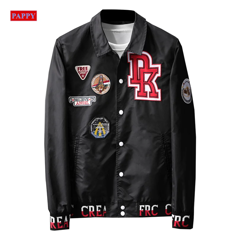 

2020 New men jacket badge embroidery jacket men coat