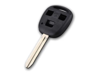 

Remote control key Shell 3 seater key blank with blade TOY43 battery on without Transponder chip for Toyota Corolla Rav4 Cel