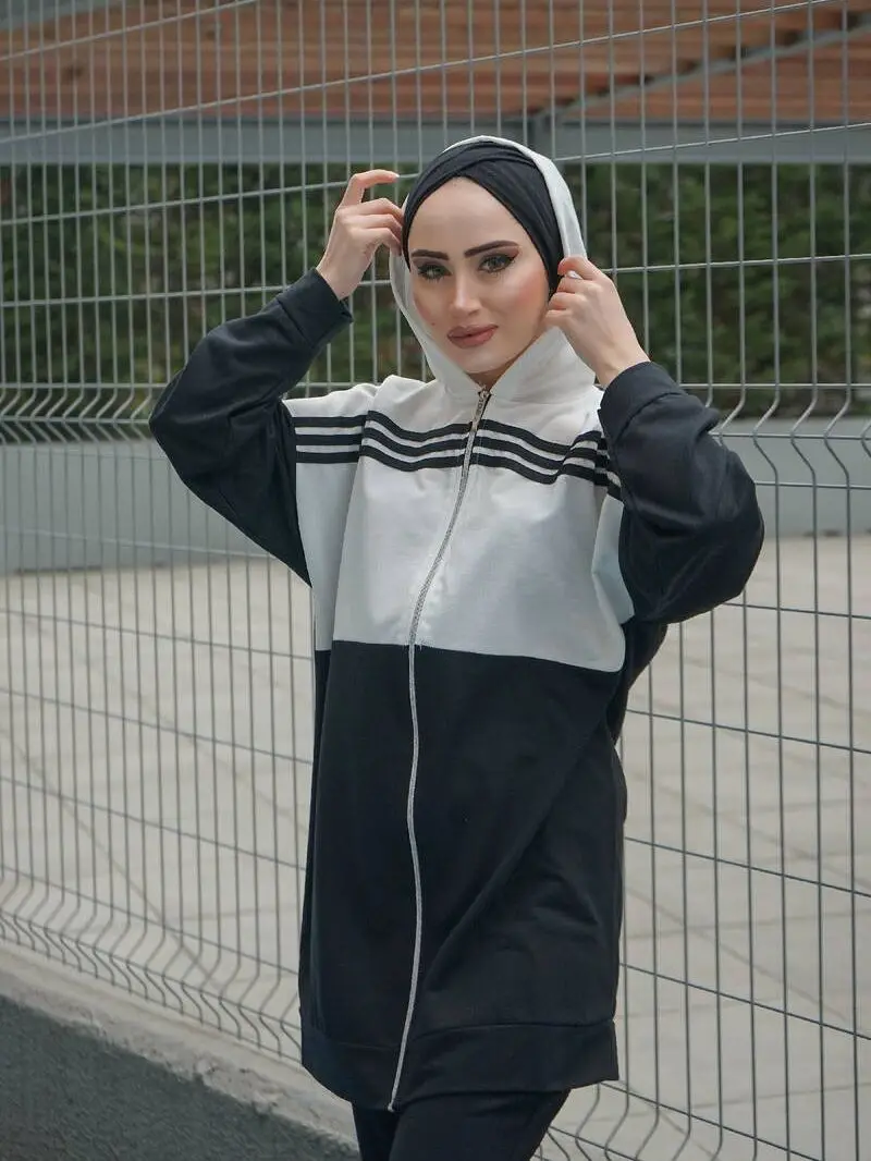 Muslim Women Dress Set Sport Hijab Suit 
