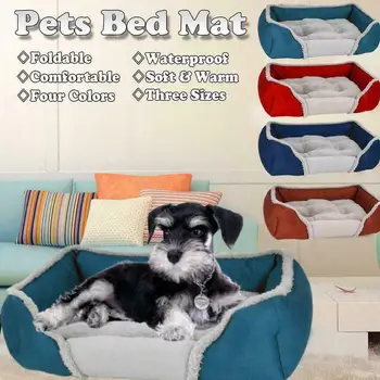 

Long Rich Reversible Rectangle Pet Bed Dog bed Dog Puppy Cat Universal Bed Puppy Cushion House Warm Soft Mat New Kennel