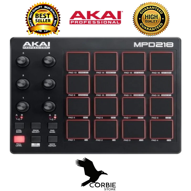 Akai Professional Mpd218 Usb Drum Pad Controller Attrezzatura Per Dj