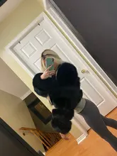 De invierno de la moda de cuero cálida capa natural abrigo de piel de zorro chaqueta de piel auténtica de zorro de invierno grueso abrigo cálido