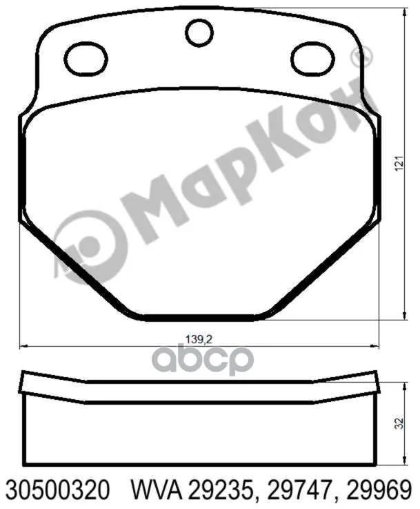 Колодки Тормозные Fr МарКон арт. 30500320
