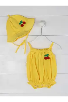 

Yellow Summer Hanging Rope Baby Girl Hats and Scarfs