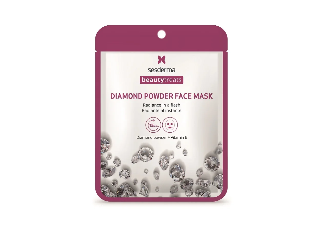 Sesderma Diamond Powder Face Mask - Тканевая маска для сияния кожи с алмазной пудрой | Красота и