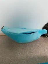 Banana Shaped Cat Bed House Warm Cozy Puppy Cushion Kennel Portable Soft Pet Sofa Cute