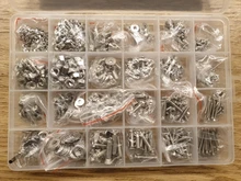 Ninejin-Juego de tornillos de cabeza hexagonal, 880 uds, M2, M3, M4, M5, acero inoxidable, hexagonal, cabezal redondo plano, surtido de Kit de tornillos