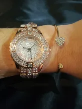 Relojes de oro con diamantes para mujer, pulsera femenina de marca de lujo con diamantes de imitación