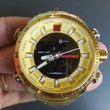 NAVIFORCE militar deportes relojes hombres lujo marca Digital reloj de cuarzo hombres impermeable reloj Relogio Masculino