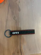 GTI Label Strips Shape SOFT RUBBER KEYCHAIN KEYRING KEY CHAIN KEY RING for GTI