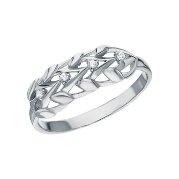 

Silver ring with cubic zirconia sunlight sample 925