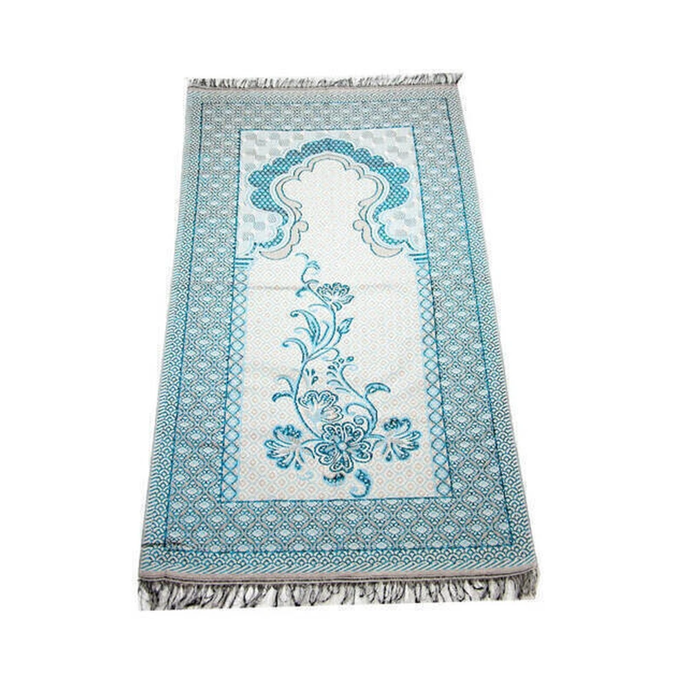 

Iqrah luxury silvery tapestry prayer mat-blue color, Muslim sets, prayer prayer mat, yoga, exercise-free, meditation