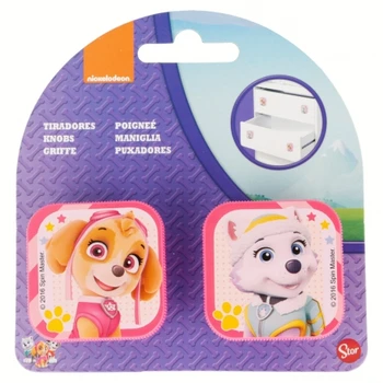 

2 PCS. SET SQUARE STANDARD DORKNOBS PAW PATROL GIRL