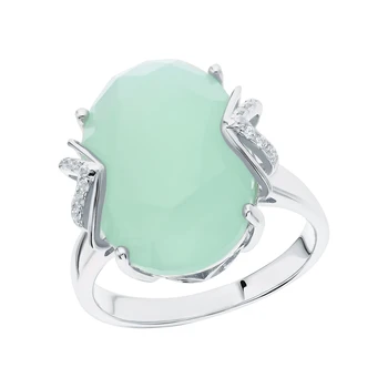 

Silver ring with sieve and cubic zirconium sunlight sample 925