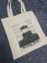 Jujutsu-Bolso de mano de estilo Anime japonés para mujer, bolsa de mano femenina de lona con diseño de Anime japonés, estilo Casual
