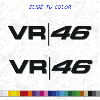 

2X BUMPER VALENTINO ROSSI vinyl DECAL STICKER VR46 10x2,6 motorcycle helmet AUTOCOLLANT
