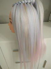 Miss Rola-extensiones de cabello sintético para mujer extensiones de cabello sintético liso de 24 pulgadas, con trenzas Jumbo preestiradas de color rubio y rosa, venta al por mayor, pelo Kanekalon